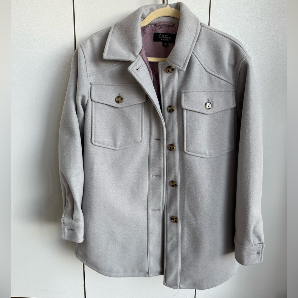 Coffee Shop Solid Shacket